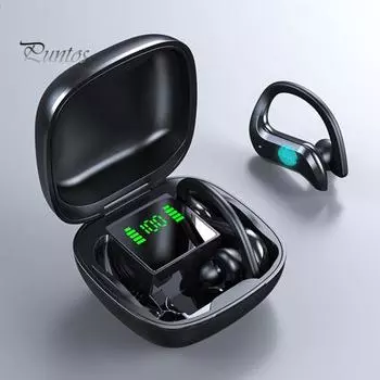 MD03 True Wireless стерео Bluetooth-совместимые беспроводные сенсорные наушники 5.0 с цифровым дисплеем и зарядным устройством чёрный