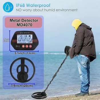 MD4070 Новый Охотник за сокровищами Обнаружение PinPointer Металлоискатель Подземный Глубинный Сканер Высокоточный Водонепроницаемый Детектор Золота