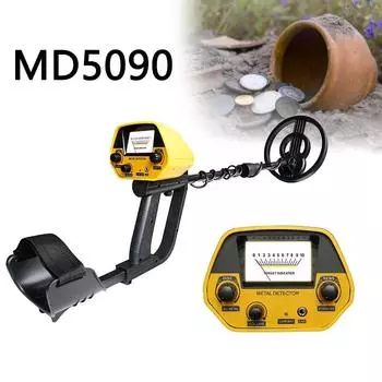 MD5090 Подземный детектор золота и металла Поиск зарытых предметов Сканирование на большом расстоянии Поиск сокровищ Охотник за сокровищами с наушниками
