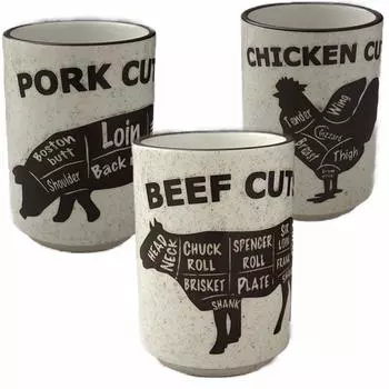 Meat cup for meat lovers chicken set types x 1 Beef, pork, (3 each)