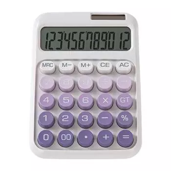 Mechanical Switch Calculator 12 Digits Large LCD Display Desktop Calculator Ergonomic Design Calculators for Teachers Students Office Home School