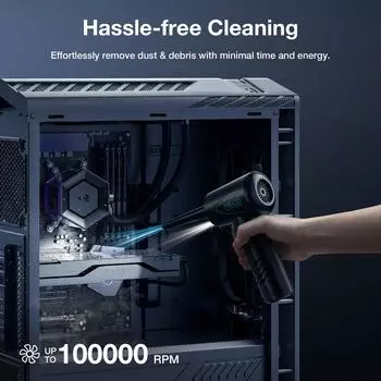 MECO ME CA1 Air Duster беспроводной пылесос сжатый пылесборник USB портативный ПК ноутбук автомобильная клавиатура 6000 мАч 50000 об/мин чёрный