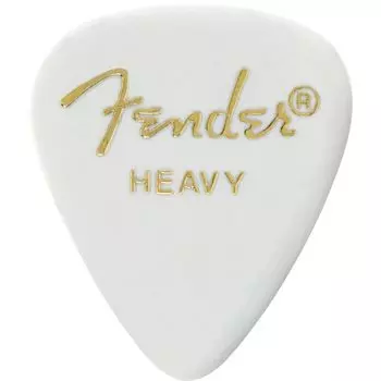 Медиатор Fender Fender 351 HVY 12 PICK PICKPACK, БЕЛЫЙ белый