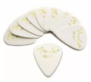 Медиатор Fender x 10 Teardrop HEAVY-WHT
