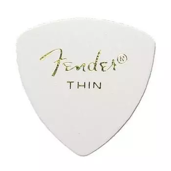 Медиатор Fender x 10 Треугольный THIN-WHT белый