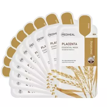MEDIHEAL Essential Mask Питание и Восстановление Кожи Фитоколлагеновая Эссенция Соя (10 листов) (плацента)
