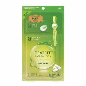 MEDIHEAL Tea Tree Care Solution AP 2 Step Mask 3 Pieces Face Mask 3 Sheets [Оригинальный продукт] (х 1)