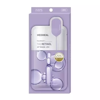 MEDIHEAL The Retinol AP Mask JEX [Оригинальный продукт] (3 куска) фиолетовый