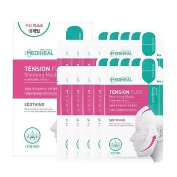 Mediheal Успокаивающая маска для лица Tension Flex, упаковка из 10 листов