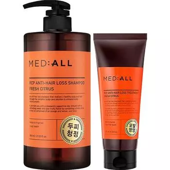 Medior RCP Antilose Hair Loss Relief Шампунь с цитрусовым экстрактом 800 мл + набор для лечения 200 мл, 1 набор