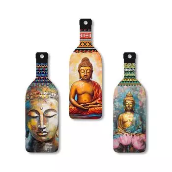 Meditating Gautam Buddha Wooden Wall Hanging for Home Decor | Decoration Items for Livingroom | Art Item for Office