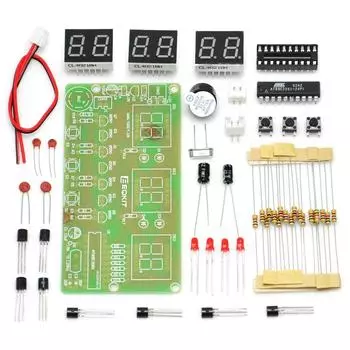 Медные цифровые светодиодные электронные часы DIY наборы пластиковые DIY свободные детали электрик