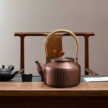 Медный чайник ручной работы объемом 1300 мл для кухни и чайной комнаты heart sutra