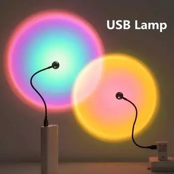 MeeToo USB Sunset Mood Lamp Led Projector Neon Night Light для гостиной Decor Спальня Фон Фотография Настенная Атмосфера