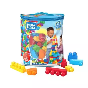 Мега Блоки (МЕГА БЛОКИ) Mega Blocks для детей от 1 года и старше, упаковка из 80 блоков [от 1 года и старше] DCH63