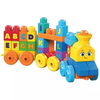 MEGA BLOKS ABC Musical Train for ages 1 and up [Age 1 and up] [50 pieces] FWK22