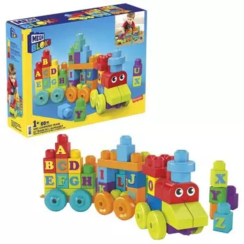 Mega Bloks ABC обучающий набор для строительства поезда