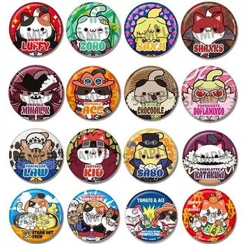 MEGA CAT PROJECT One Piece Коллекция значков Nyampis 60 мм ПВХ Нян! (BOX) Прибл.