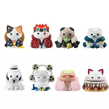 MEGA CAT PROJECT One Piece Nyan Piece Luffy and His Enemies Edition Коробка из 8 фигурок Nyan!