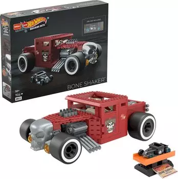 MEGA Hot Wheels Bone Shaker Edition Car Years Old и HBD50 118 Collector s [Набор блоков] [904 детали] [Включая литье] [10 шт.]