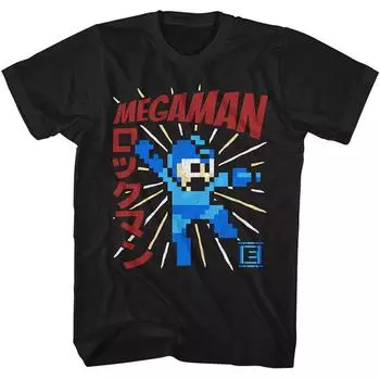 Mega Man Megaman Energy Booster Черная футболка унисекс S