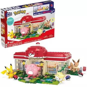 МЕГА приключенческий мир покемонов Lucky and the Forest Pokemon Center ~Набор Пикачу, Иви, Тогепи~ [Количество предметов в блоке: 648 штук] [8 лет~]