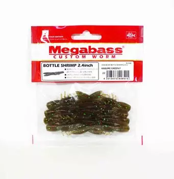 Megabass Soft Lure Bottle Shrimp 2.4 Inches Kasumi Green F (8515)