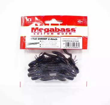 Megabass Soft Lure Bottle Shrimp 2.4 Inches Cinnamon Blue F (8461)