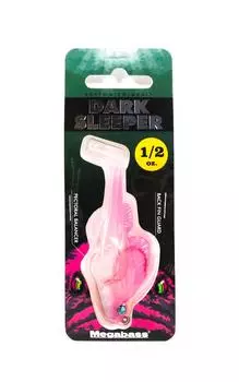 Megabass Soft Lure Dark Sleeper 3 дюйма 1/2 унции Прозрачный розовый (7275)