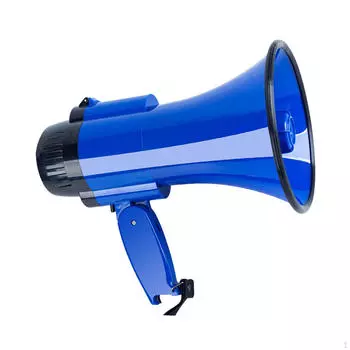Мегафон Bullhorn 30 Вт легкий синий с сиреной портативный уличный усилитель для футбола
