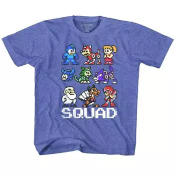 Megaman Player Select Squad Goals Ретро игровой топ для мальчиков и девочек, футболки унисекс для малышей S