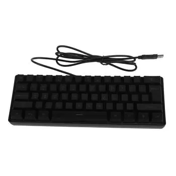 Механическая клавиатура 61 клавиша RGB подсветка ультратонкая портативная проводная клавиатура для дома офиса
