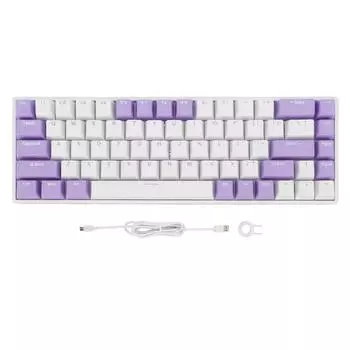 Механическая клавиатура 68 клавиш 60% Blue Switch Hot Swap N Key Rollover RGB Backlight USB C Проводная клавиатура