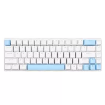 Механическая клавиатура 68 клавиш RGB подсветка Компактная проводная клавиатура с синим переключателем для Windows для разноцветный