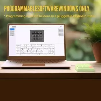 Механическая клавиатура Yousheng с подсветкой RGB, мини-размер, программируемая универсальная игровая клавиатура Plug-Play с возможностью горячей замены зелёный