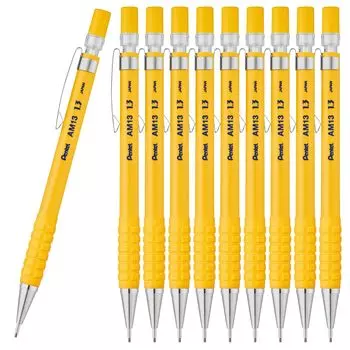 Механический карандаш Pentel AMAIN Sharp Yellow 10 шт. 1,3 мм AM13-G(10) жёлтый