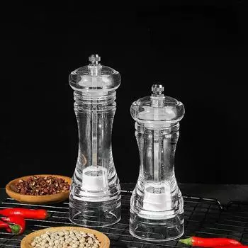 Мельница для перца - акриловые солонки и перечницы с регулируемой степенью грубости с помощью керамического ротора, кухонные аксессуары
