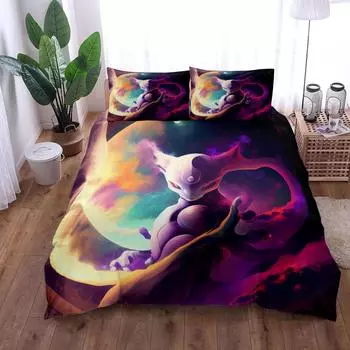 Memorable Switch Digital Drawing Duvet Cover Set UK Single Double Queen US Twin Full King Size pkm Bed Linen Set 140x210cm