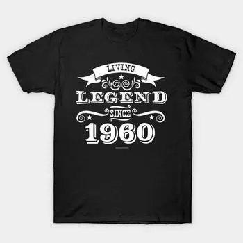 Мужская черная футболка с принтом, очень большая футболка living-legend-since-1960, хлопковая футболка с принтом на бумаге для переноса без разрезов XL чёрный