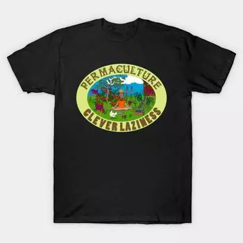 Men Black Print T-shirt Super Large TShirt clever-laziness No Cut Transfer Paper Print Cotton Tshirt S чёрный