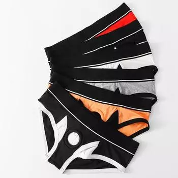 Men Briefs with Three-dimensional Bag Comfortable Fit High Elasticity Panties Breathable Smooth Wiring L