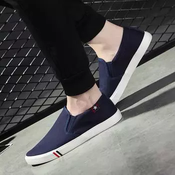Men Casual Shoes Canvas Luxury 2025 Mens Loafers Breathable Slip on FlatsMale Vulcanized Shoes White Driving Shoes Plus Size 47 35