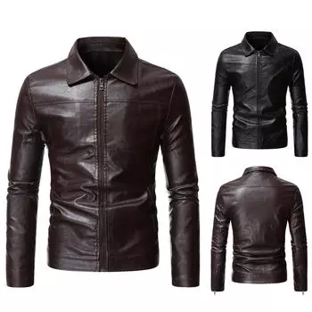 Men Casual Winter Warm Top Blouse Thickening Coat Outwear Top Blouse Jacket M кофейный