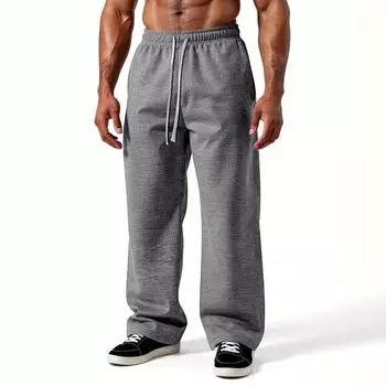 Men Outdoor Casual Loose Breathable Pants Solid Color L