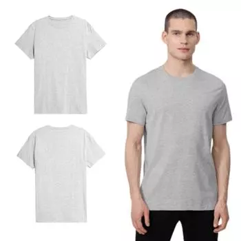 Men s 4F NOSH4 TSM352 Black Grey Melange T-Shirt L