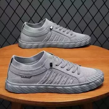 Men s All Comfortable Lightweight Casual Fashion Shoes Breathable Slip-On Labor Guarantee Mesh Lining for Spring Season 40 чёрный