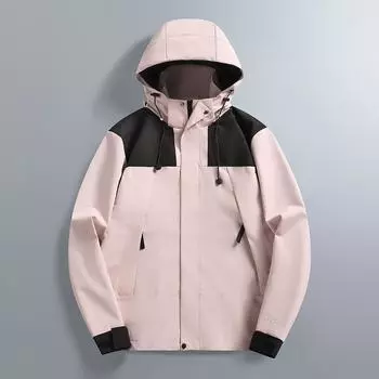 Men s and Women s Outdoor Jackets Windproof and Waterproof Hooded Outdoor Sports and Leisure Mountaineering Clothes Spring and Autumn Jacket Coat XXS