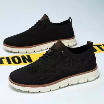 Men s autumn new British style casual shoes, outdoor multifunctional plus size sports shoes, mesh breathable single shoes 39