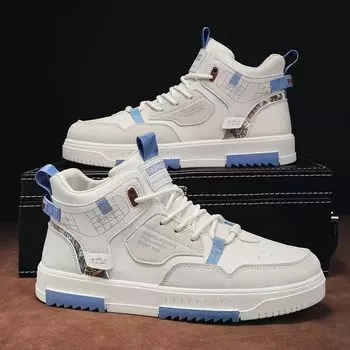 Men s board shoes 2025 spring new fashion trend versatile youth sports high-top casual student board shoes 39