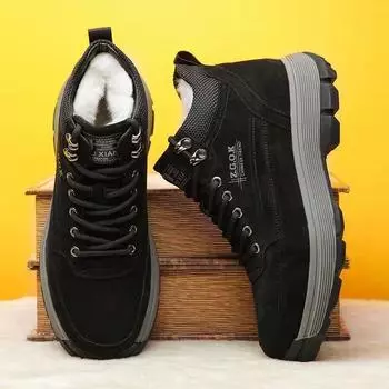 Men s Boots 2024 New Man Fashion Shoes Man Comfy Outdoor Autumn & Winter Snow Boots Men Walking Shoes Men Casual Boots 6 коричневый
